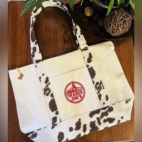Handbags - Trader Joe’s Cow print Large Tote